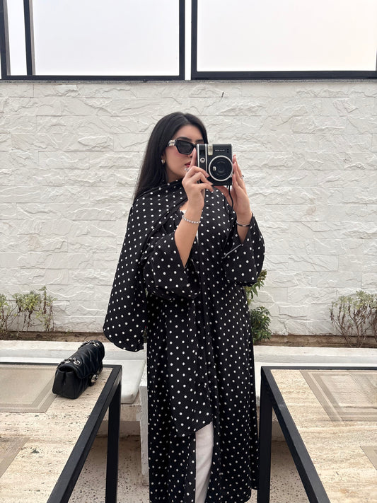 Polka Noir Abaya