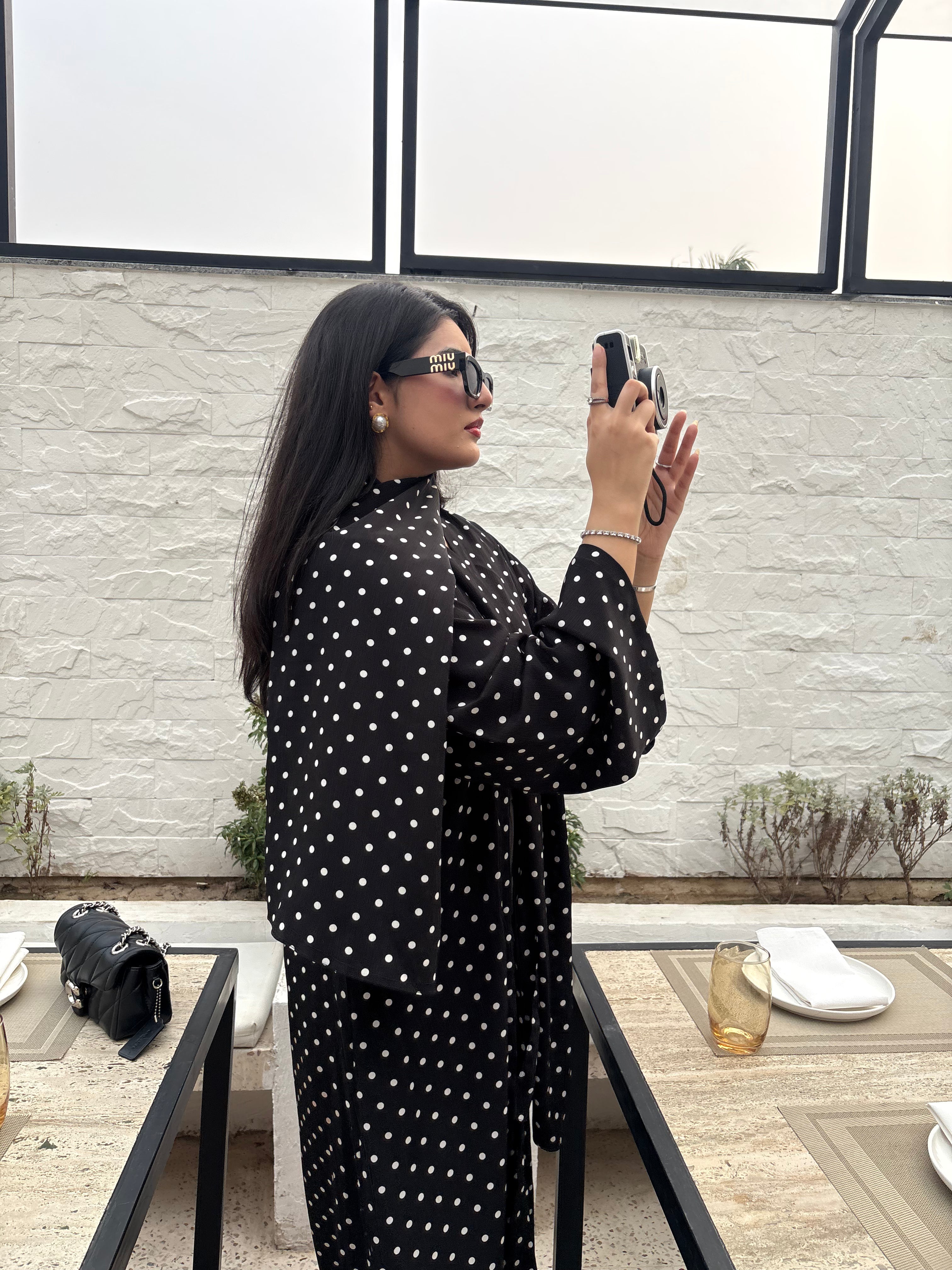 Polka Noir Abaya