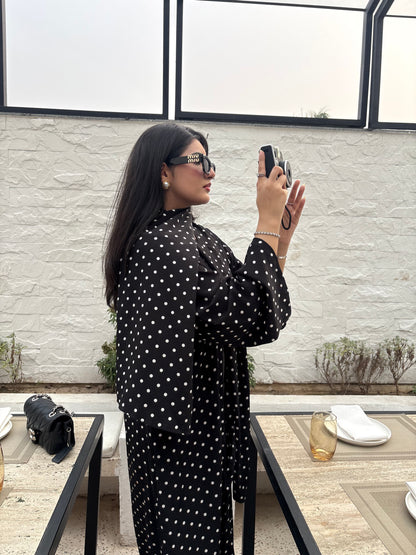Polka Noir Abaya