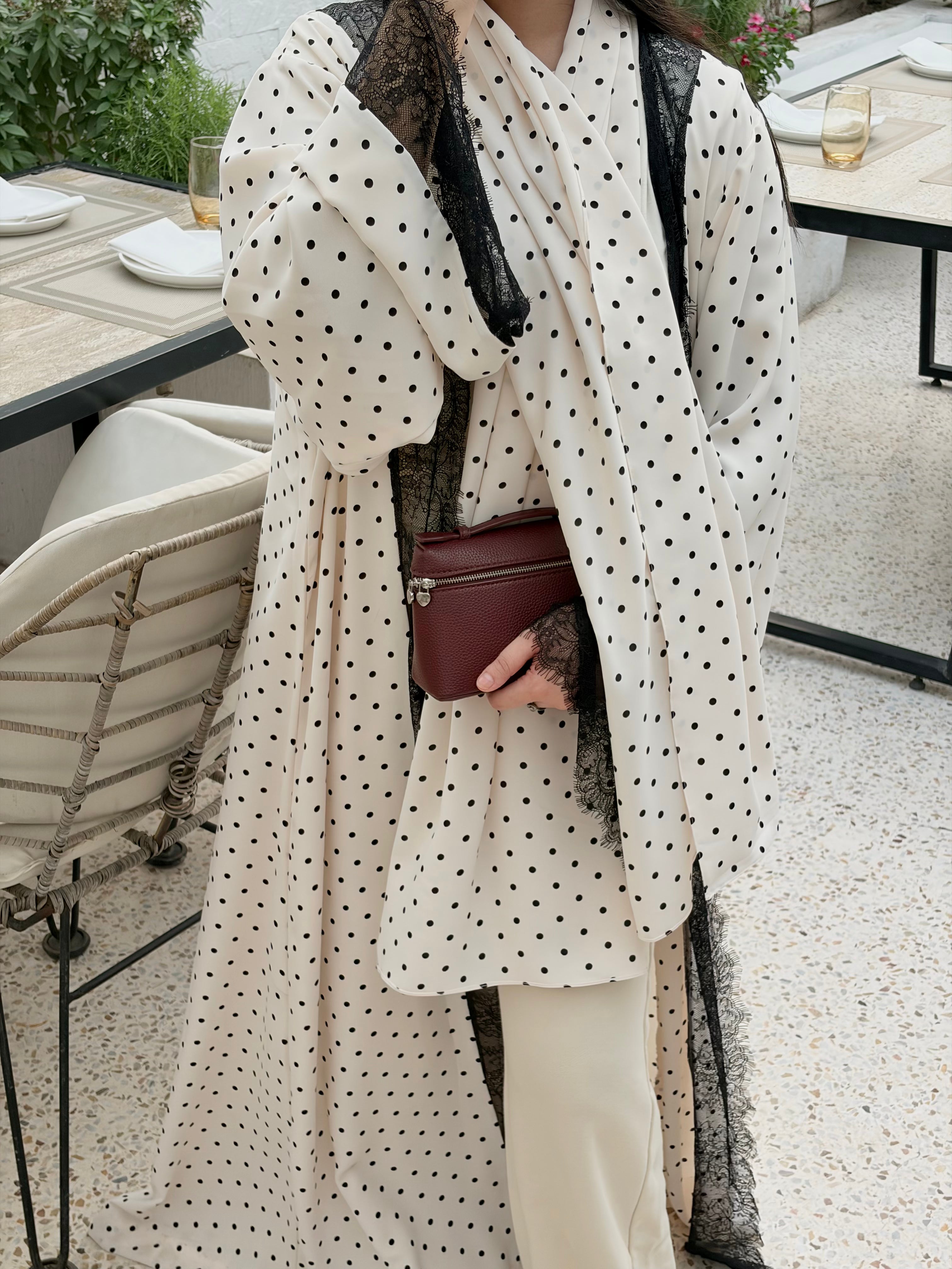 Polka Dentelle Abaya