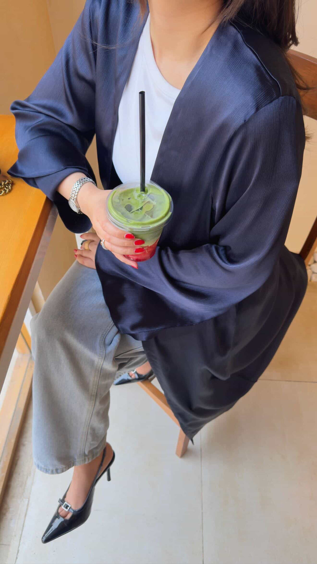 Blue Sapphire Abaya