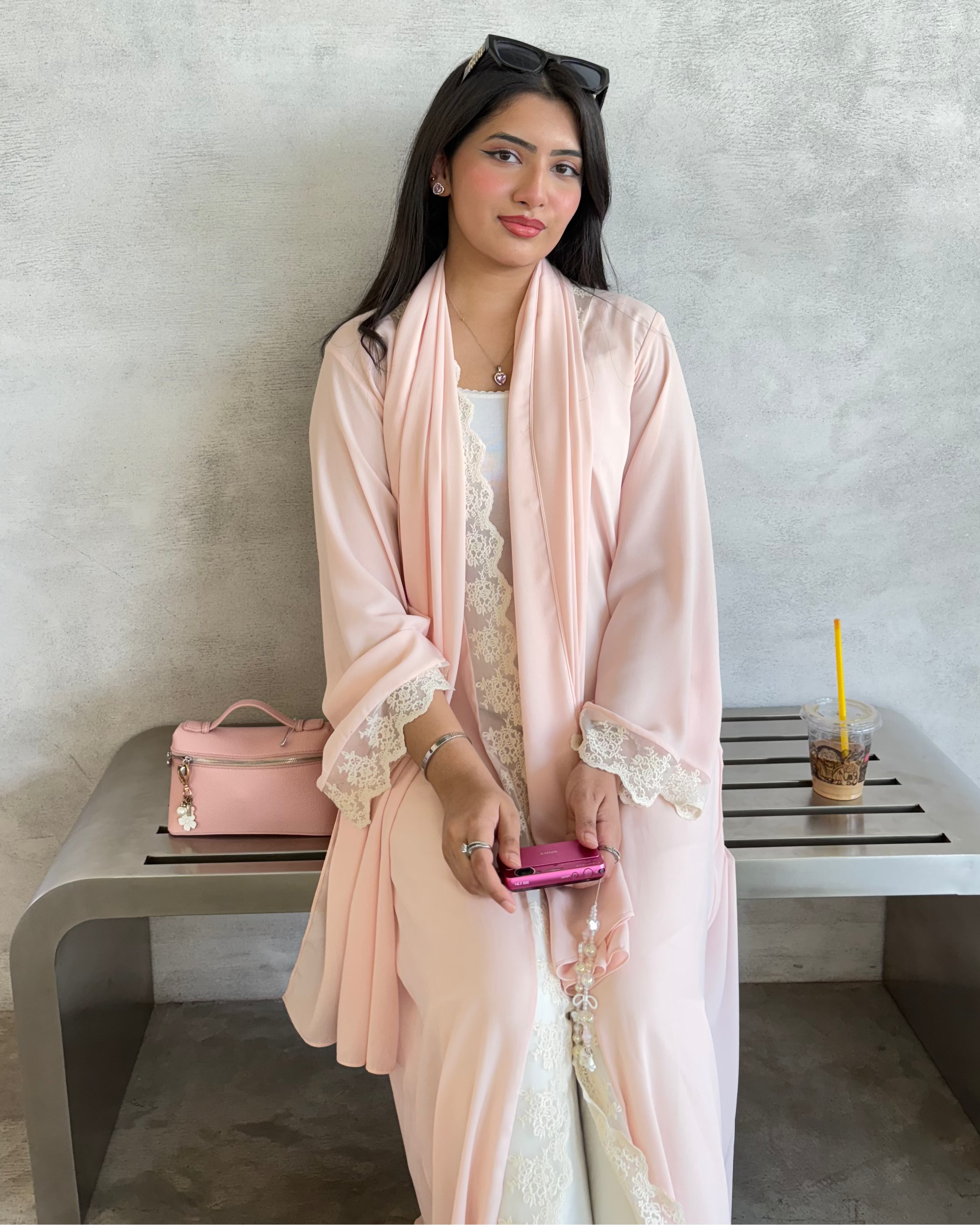 Rosaline Blush Abaya