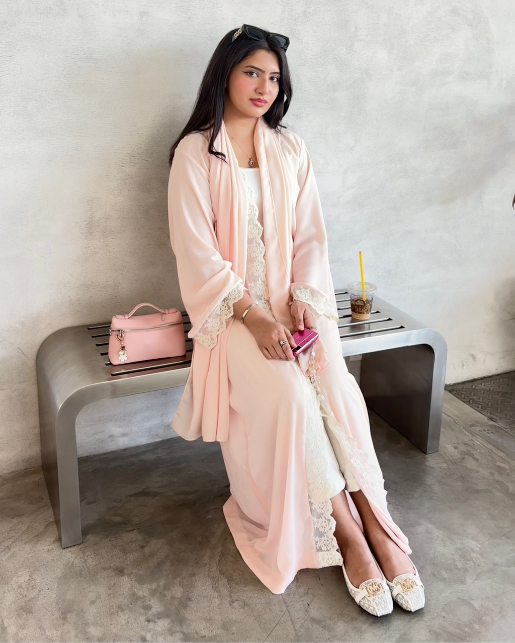 Rosaline Blush Abaya