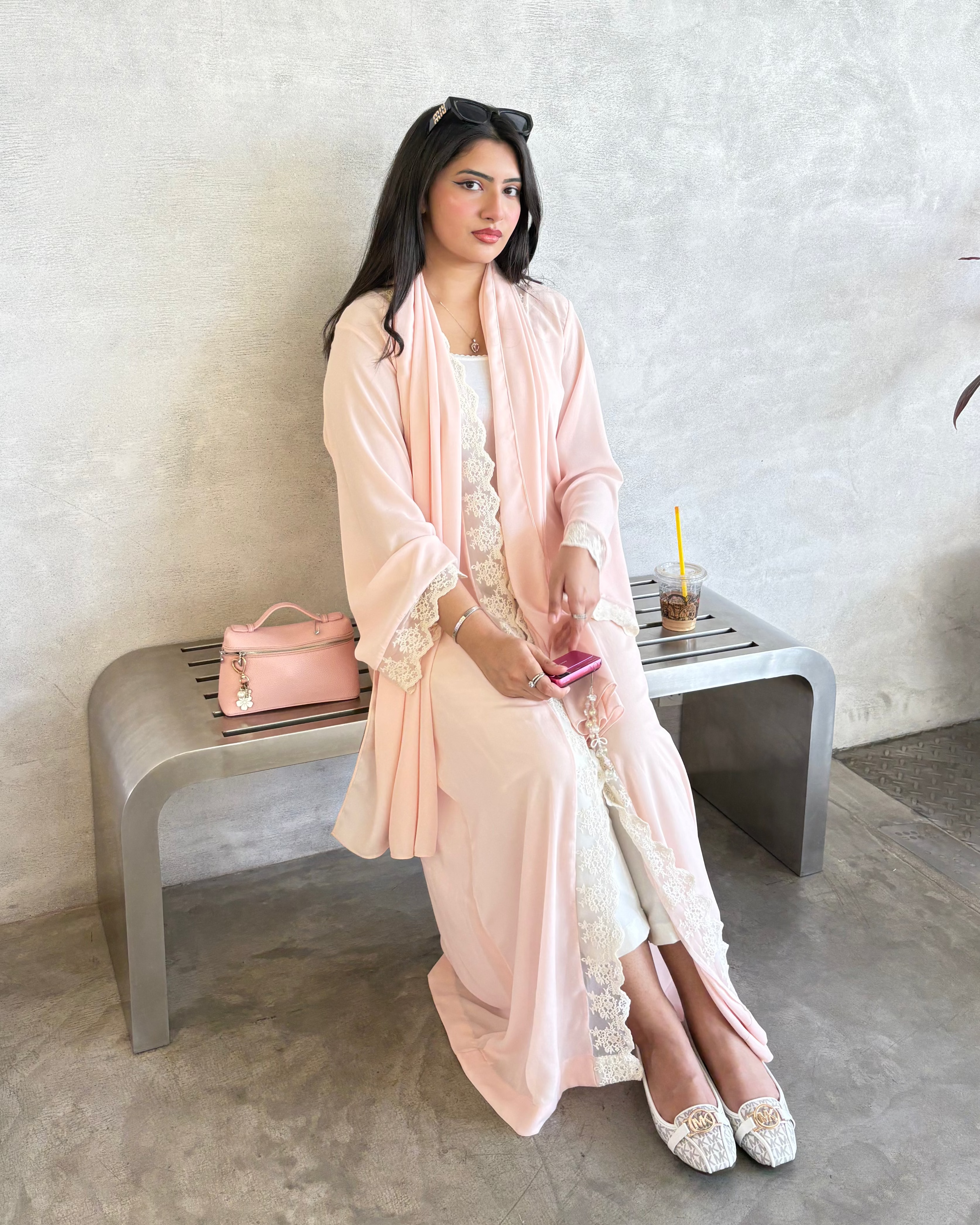 Rosaline Blush Abaya